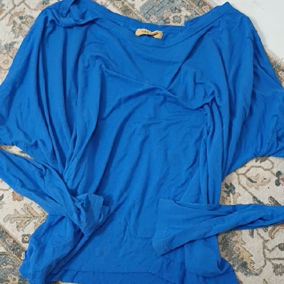 Piko 1988 Vibrant Blue Women's Blouse - Picture 1 of 10